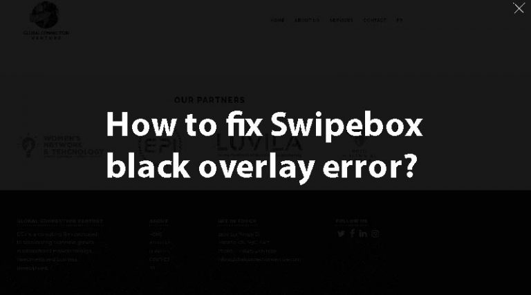 How to fix Swipebox black overlay error in Universal WP theme?