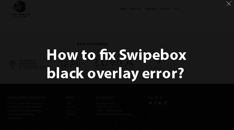 How to fix the Swipebox black overlay error in the Universal WordPress theme