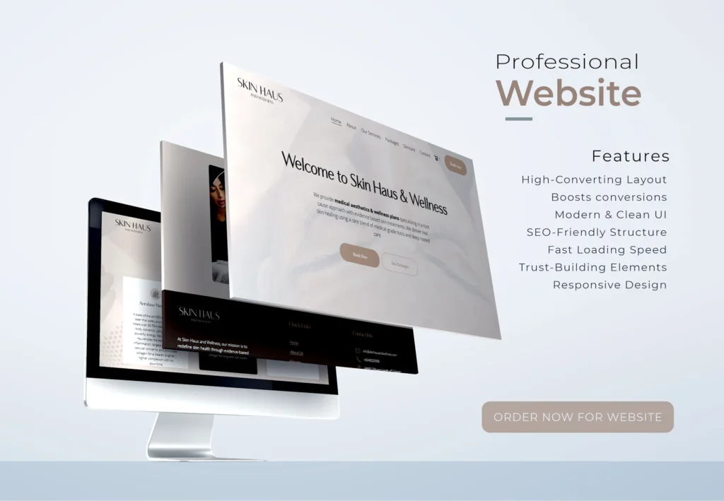 Skin Haus & Wellness website design
