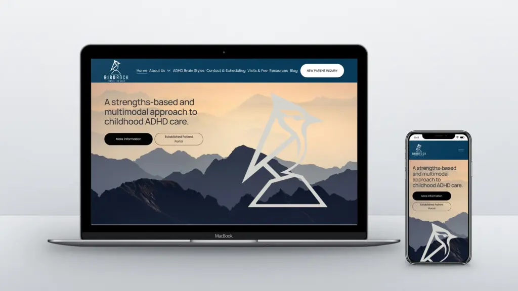 Birdrock Center for ADHD website design