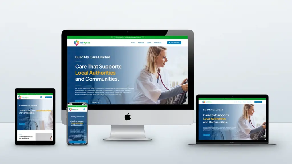 Build My Care website design