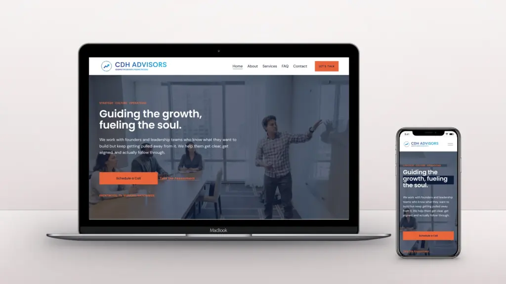 CDH Advisors website design