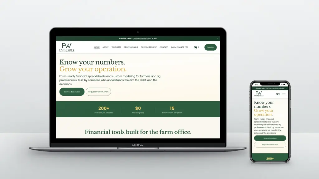 Farm Wife Financials website design