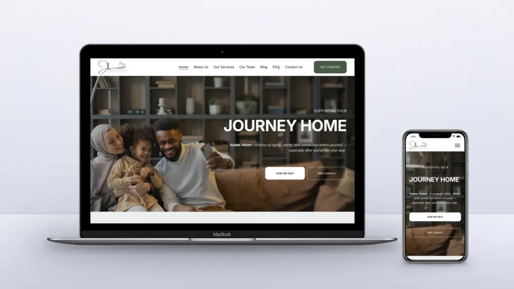 Journey Home Counselling website design
