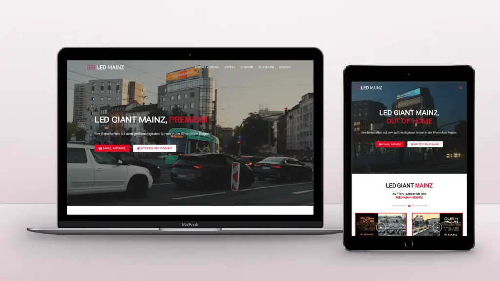 LED Giant Mainz website design