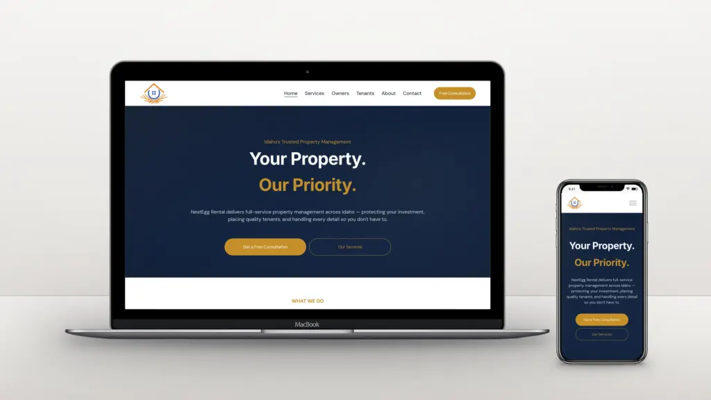NestEgg Rental website design