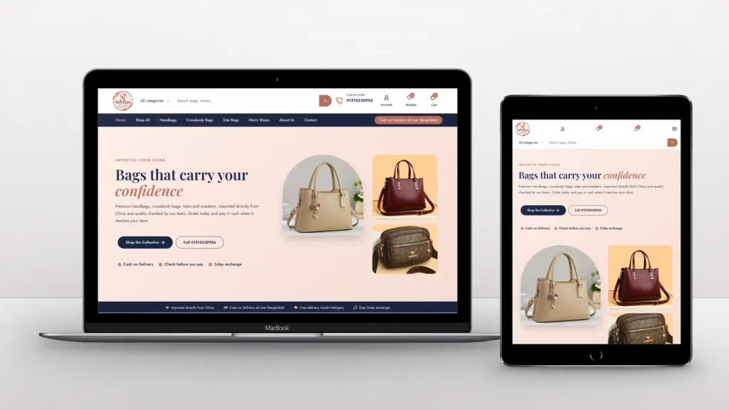 Novelia Fashion website design