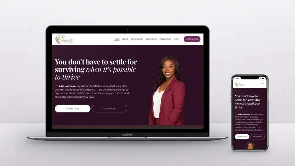 Seizing 61:1 website design