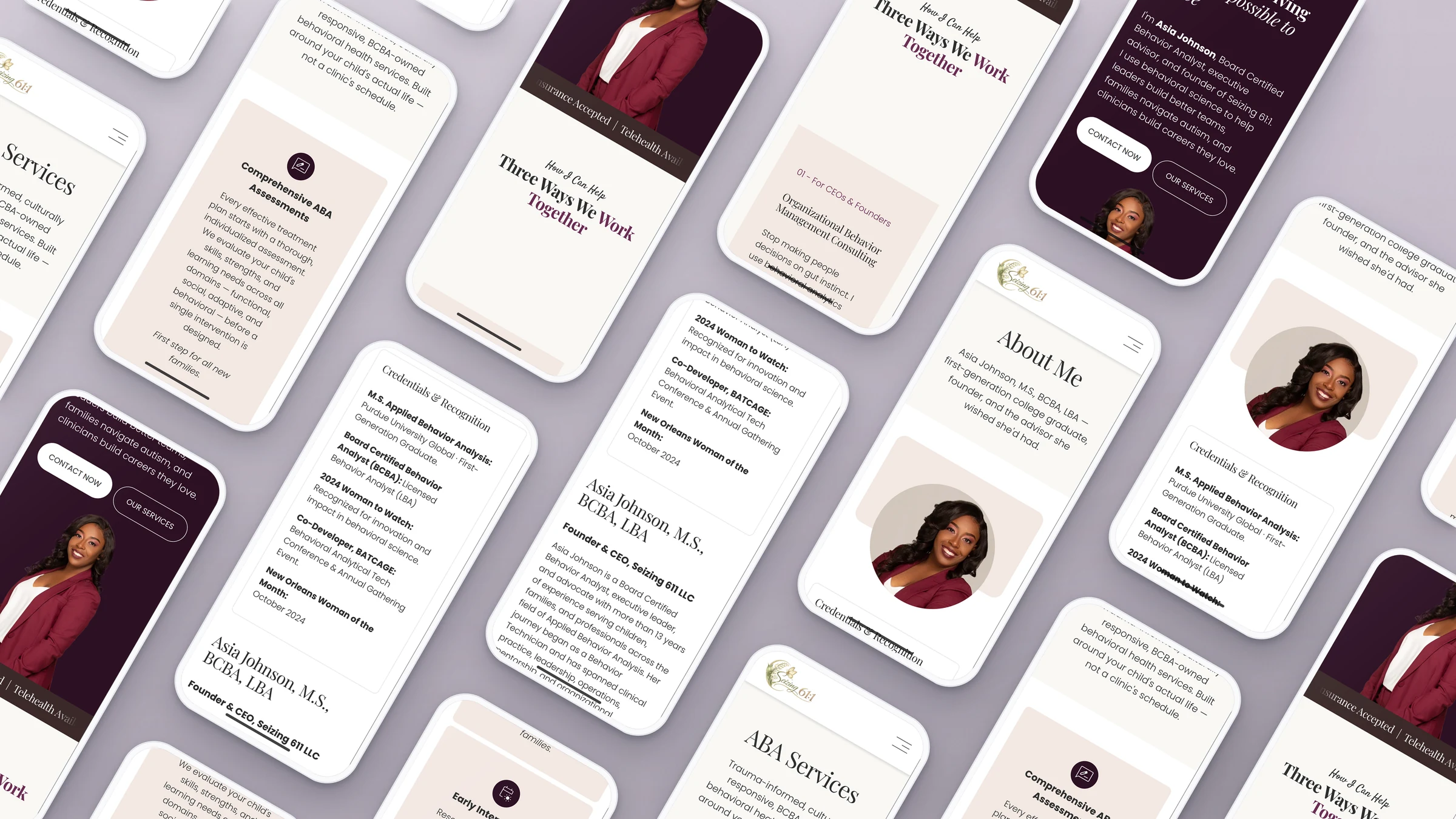 Seizing 61:1 5 Seizing 61:1 website pages on rows of phones