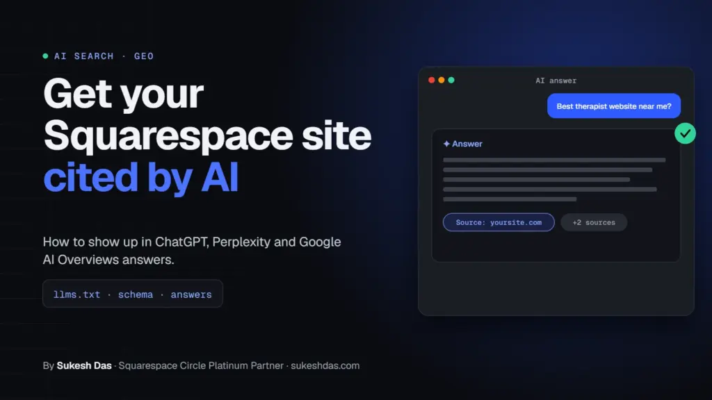 Squarespace AI SEO get cited by ChatGPT Perplexity and Google AI Overviews