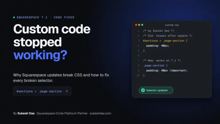 Squarespace Code Stopped Working? 8 Easy, Proven Fixes