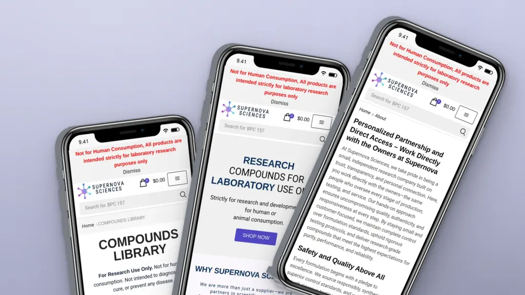 Supernova Sciences website design