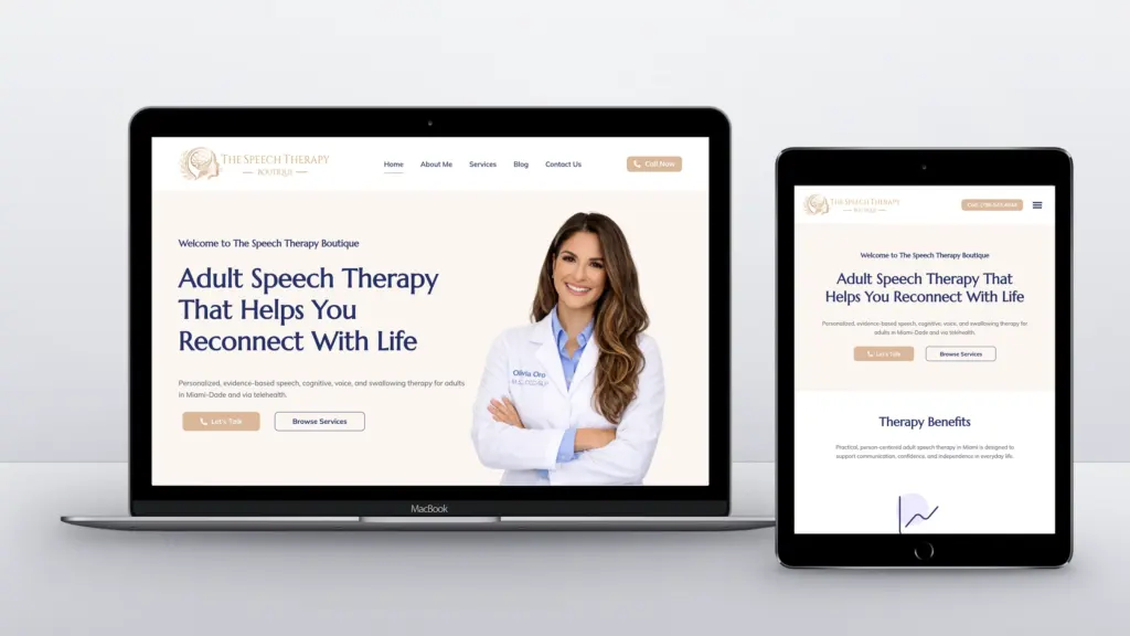 The Speech Therapy Boutique website design
