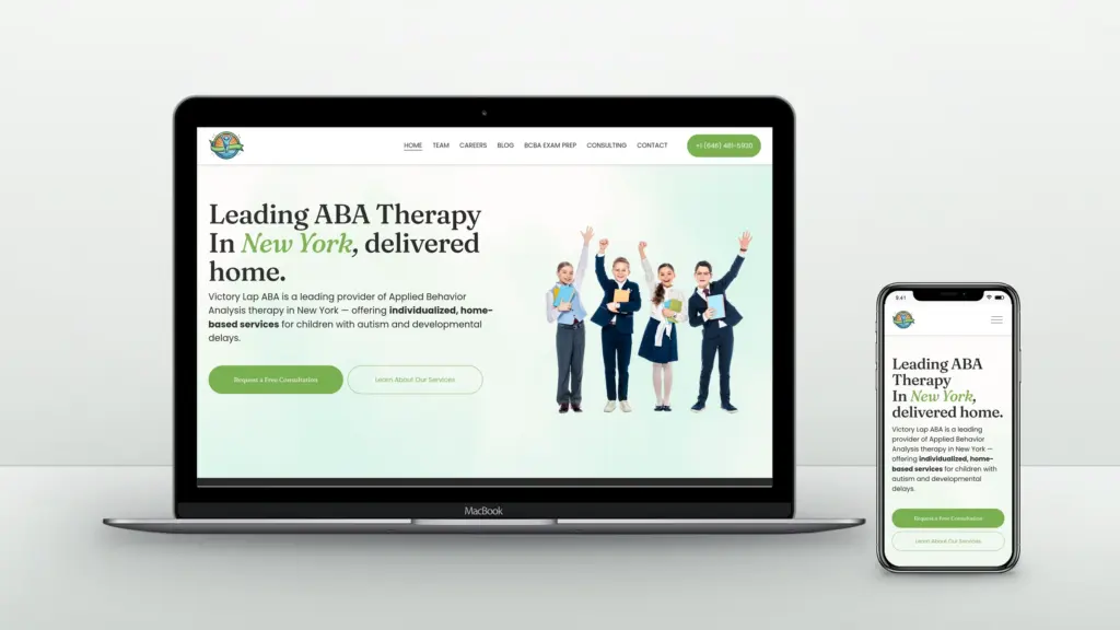Victory Lap ABA website design